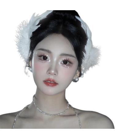 hgnxa Braids Hair Clip for Hot Girls White Feather Shape Hair Barrettes Ballet Dancing Ponytail Hair Barrettes for Teens Girls - Buy Online on GoSupps.com