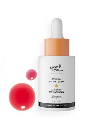 26% AHA 2% BHA 4% PHA Peeling Solution | Chemical Exfoliator For Face | Glycolic Acid (AHA) Salicylic Acid (BHA) Lactobinoic Acid (PHA) | Tan Off 10-Minute Peel 1 fl oz.