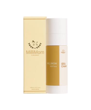 Milimom Baby Oil & Cream with 100% Pure Argan Oil  Ceramide-Base | High Nourishing & Moisturizing Baby Oil & Cream  Gentle Baby Massage| Vegan Baby Skincare For Infant & Toddler 2.53fl.Oz / 75ml Each