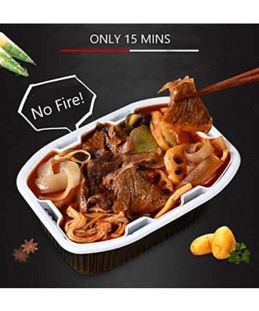 Moxiaoxian Chinese Hotpot self Heating Cooking Box Local Tasty Asian Snacks Instant hot Pot Noodle (Not Spicy Tomato 1box)