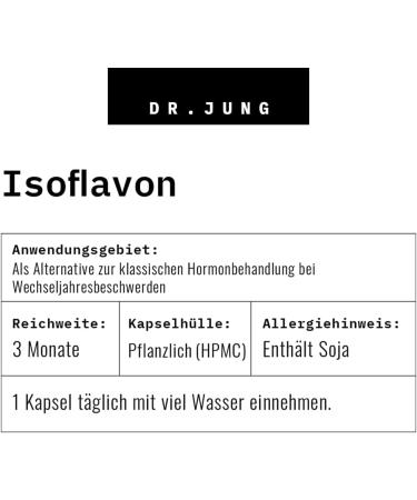 Dr. Jung Pharma Isoflavon Vegan 90 Capsules - Natural Soy Isoflavones for Menopause Relief | Dietary Supplement for Women - Buy Online on GoSupps.com