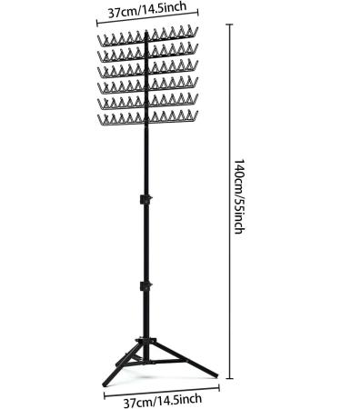 Braiding Hair Rack - Standing Hair Accessory Rack | 120 Hooks Hair Braiding Display Stand Adjustable Hair Braiding Divider Standing Rack for Various Types of Hair Extensions - Buy Online on GoSupps.com