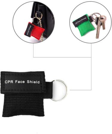 CPR Face Shields 5 Pcs Resuscitation Masks Keychain for First Aid Training (Black) - Buy Online on GoSupps.com
