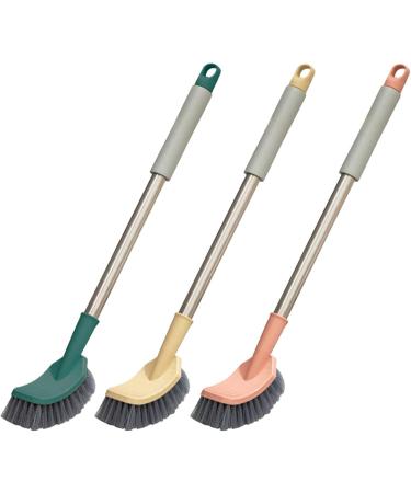 Bathroom Toilet Bowl Brush with Plastic Long Antislip Handle Curved Angled Cleaner Wall Hanging Scrubber Deep Cleaning Tool Household Gadget Deep Cleaning Brush Set Yellow - Buy Online on GoSupps.com