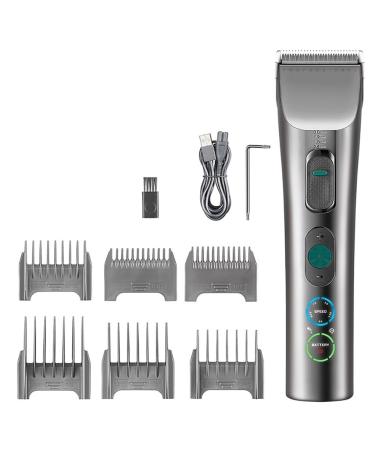 OProfessional Hair Trimmer Men's Electric Beard Hair Clipper Adjustable Hair Cutting 5 Motor Speed Rechargeable