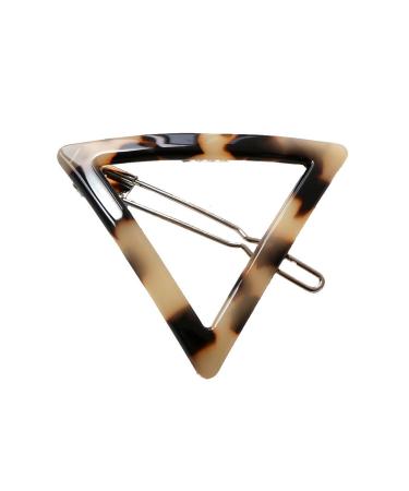 Lurrose 4 Pcs Geometric Acrylic Resin Hair Clips - Stylish Triangular Circle Leopard Barrettes for Party Daily - Buy Online on GoSupps.com