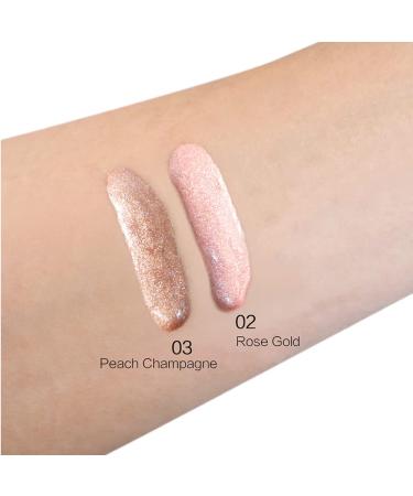 SACE LADY Liquid Highlighter Set - Rose Gold & Champagne Shimmer | Ultra-Smooth Illuminator for Face & Body - Buy Online on GoSupps.com