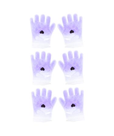 Healeved 3 Pairs Lavender Hand Wax Set Spa Paraffin Wax Cover Spa Moisturizer Spa Gloves Dry Spa Paraffin Wax Glove Wax Hand Cover Paraffin Wax Gloves Suite Frosted Purple Pe Bag