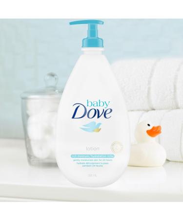 Baby Dove Sensitive Skin Care Hypoallergenic Lotion with Skin-natural Nutrients Rich Moisture Baby Lotion Free of Parabens Phthalates Dyes and Sulfates 591 ml (Pack of 4) 2364 ml (Pack of 4) - Buy Online on GoSupps.com
