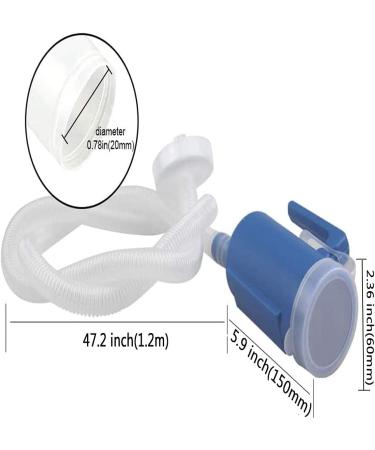 2000ML Unisex Urinal for Men & Women - Portable, Spill-Proof, Reusable Pee Bottle with Hose, Screw Lid & Cleaning Brush - Ideal for Car, Home, Travel & Camping - White - Buy Online on GoSupps.com