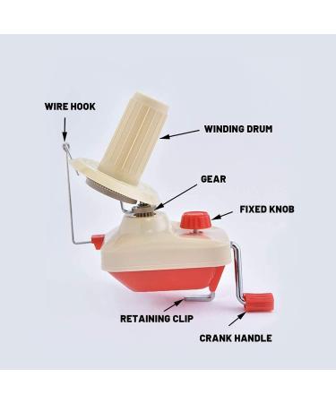 Yarn Winder - Hand Operated Knitting Wool Ball Winder with Swift Table Top Holder - 180x135x100mm - Buy Online on GoSupps.com