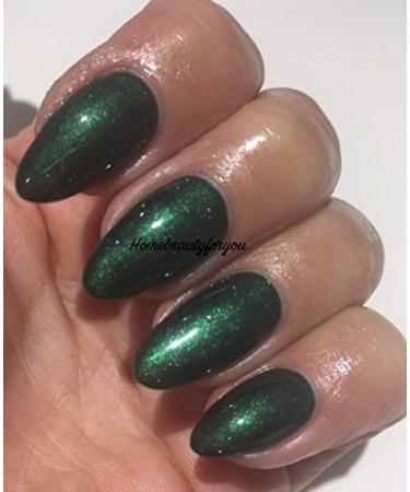 Bluesky Nail Gel Polish GREEN Pretty Poison Dark Green Shimmer UV LED Soak Off 10ml (Requires Drying Under UV/LED Lamp) - Buy Online on GoSupps.com
