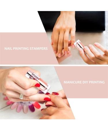 Lurrose 1 Set Double-Headed Silicone Diamond Seal Nail Art Stamping Stamper Dual Head Manicure Stamper Nail Stamping Supplies Diamond Nail Stamper Holiday Major Silica Gel 3D Nail Supplies Red - Buy Online on GoSupps.com