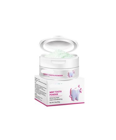 Mint Tooth Powder - Remove Stains Freshen Breath & Whiten Teeth - Natural Cleaning Solution for Tartar Plaque & Odor Elimination(1PCS) 1 Count (Pack of 1)