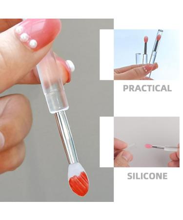 Buy Healvian 9 Pcs Silicone Lip Brushes Reusable Lipstick & Eyeshadow Applicators with Transparent Handles | International Shipping Available - Buy Online on GoSupps.com