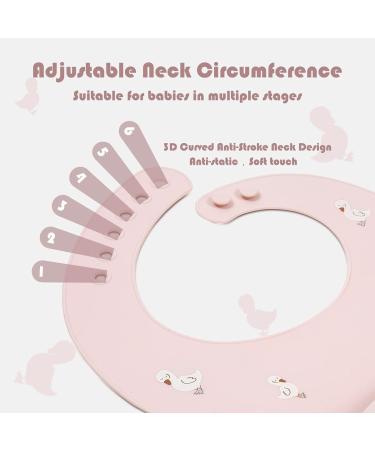 Little Dimsum 2Pcs Silicone Baby Bibs - Adjustable, Waterproof & Easy to Clean | Duck & Sheep Design | Food Crumb Catcher for Babies & Toddlers - Buy Online on GoSupps.com