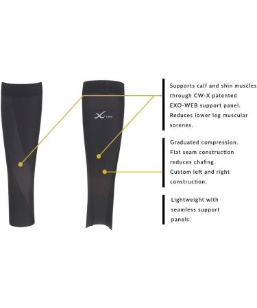 CW-X Unisex Speed Model Calf Compression Sleeve - Large Black - Buy Online on GoSupps.com