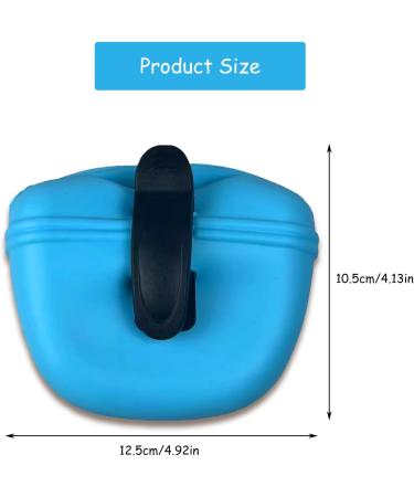 Rumyve Silicone Dog Therapy Bag Clip Dog Training Bag Portable Dog Therapy Bag Pocket Treat Handling Food Clip to Take The Dog Away(Blue) - Buy Online on GoSupps.com