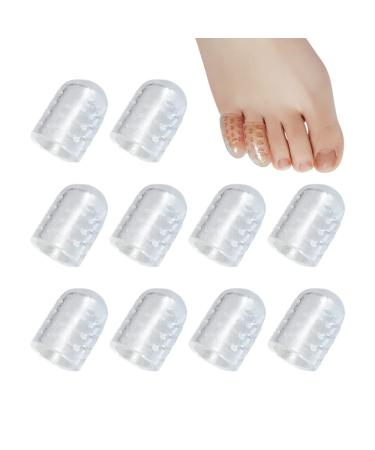 Silicone Anti-Friction Toe Protector 2023 New Silicone Breathable Toe Covers Separate Toes Silicone Anti-Friction Little Toe Caps Covers for Separate Toes Blisters and Pain Relief (10 Pcs)