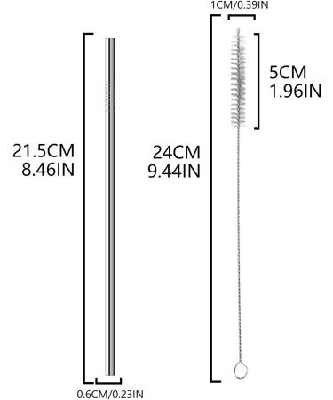 TORMEN Metal Straws Reusable Stainless Steel Drinking Straws Fit All Size Tumblers with 1 Cleaning Brushes (Stainless Steel Straw Straight*4+White Brush*1) - Buy Online on GoSupps.com
