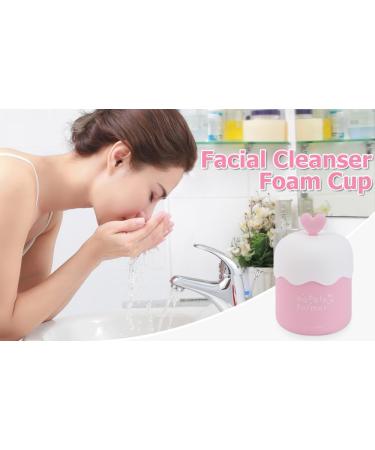 Roysmart Facial Cleanser Foamer Cup Cute Face Cleanser Bubbler Travel Skin Care Foam Foamer Cup Facial Cleanser for Girls Face Wash Shower Tools - Pink - Buy Online on GoSupps.com