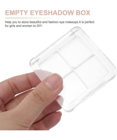 OSALADI Eyeshadow Pallets 10Pcs Empty Eyeshadow Palette Plastic Clear Makeup Palette 4 Grids Refillable Cosmetic Containers Lipstick Palette for Women Lipstick Organizer Clear Container - Buy Online on GoSupps.com