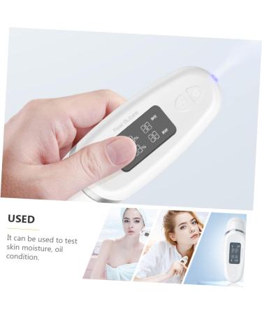 Angoily 1 Set Skin Moisture Test Portable Monitor Professional Oil Tester Humidity Meter Skin Analyser Digital Facial Moisture Meter Intelligent Moisture Tester Beauty Salon Supply White - Buy Online on GoSupps.com