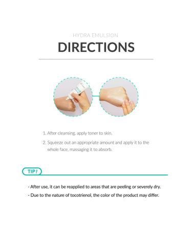 Dr Eslee Hydra Emulsion 80ml | Mild Face Lotion + Cream for Sensitive and All Skin Types | Dermatological Hydrating Moisturizer | Non-Sticky Finish with Tocotrienol & Panthenol | Korean Skin Care - Buy Online on GoSupps.com