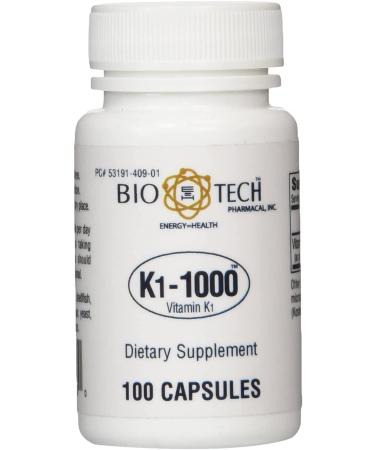 Bio-Tech - K1-1000 (Vitamin K-1) 100 Capsules