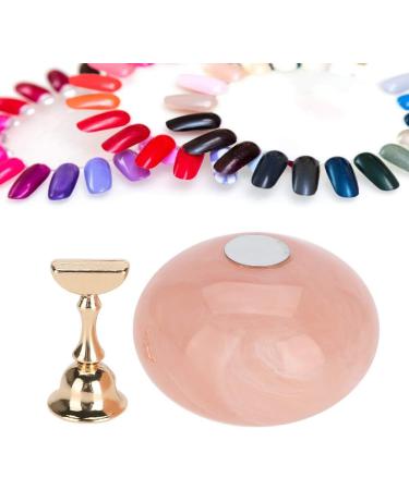 Nail Art Stand Painting Nail Art Tip Holders Magnetic Golden Base for Nails Practice DIY Painting Nails Stand Kit(Pink) - Buy Online on GoSupps.com