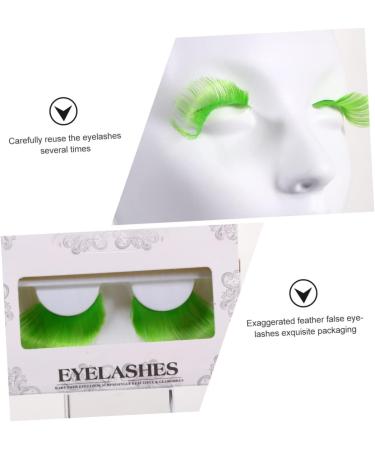 minkissy 10 Pairs Halloween Extra Long False Eyelashes 3d Faux Fake Eyelashes Green Mascara Cosplay Halloween Party Favor Fancy Eyelashes Black Fancy Dress Extend Miss Chemical Fiber Manual - Buy Online on GoSupps.com