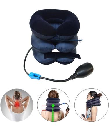 Cervical Neck Traction Device for Pain Relief | Neck Support & Bandage - Blue - Buy Online on GoSupps.com
