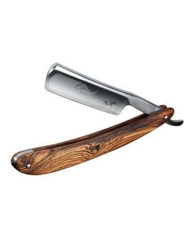 Straight Razor SHAVE READY-Shaving Knife Sharp, Steel Cutthroat Straight Edge Blade Vintage Wood Handle Barber Approved SW23