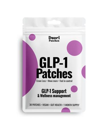 GLP-1 Patches with Berberine Ginger Root - Balance Support - L-Glutamine Chromium Vitamin B6 & B12 Citrus Bergamot and Black Pepper Extract - 30 Count