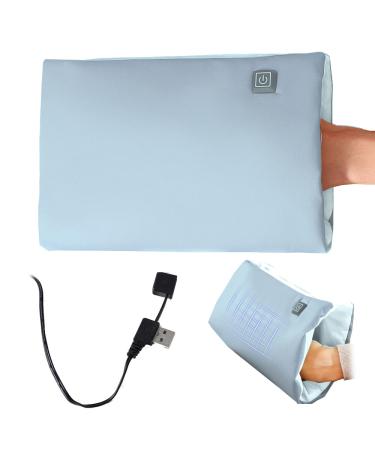 Winter Outdoor Camping Pocket Pouch Design Graphene Heating Hand Warmer Electric Heated Pad 3 levels of heat settings with USB port Rechargeable Electric Hot Bed Warmer Blue