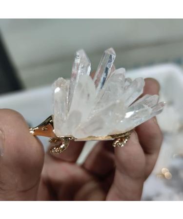 1PCS Natural Stones Hedgehog Crystal Quartz White Quartz Geode Cluster Raw Home Decor Chakra Reiki Balancing - Buy Online on GoSupps.com