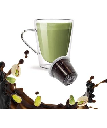 KICKKICK 50 Pistachio Coffee Capsule Compatible Nespresso MADE IN ITALY Pods Soluble Flavored for Nespresso Coffee Machine