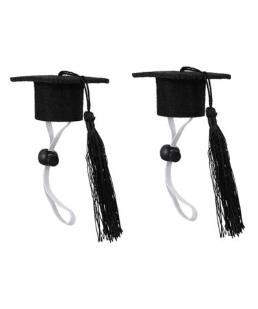 Beavorty 2-part set Elastic doctor cap bachelor hat for pets Mini closing cap final accessories for pets Dog closing outfit.
