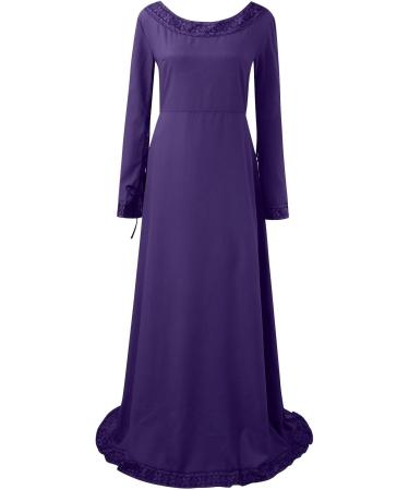 Costume m di val pour femme - Robe gothique steampunk - Robe viking Bound Waist - Grandes tailles - Robe d' t avec manches trompette - Longue - R tro - Costume de pirate - Robe de f te XL Lilas - Buy Online on GoSupps.com