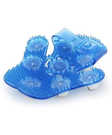 GMMH Original Massage Glove with 9 360-Degree Rollers - Relaxation & Pain Relief - 16x14 cm - Blue - Buy Online on GoSupps.com