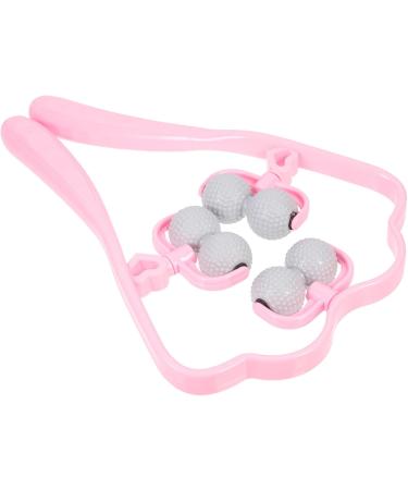 Healvian Neck Massage Roller - Shiatsu Deep Tissue Trigger Point Relief | Manual Self Muscle Massage Device for Neck & Shoulders - Pink - Buy Online on GoSupps.com