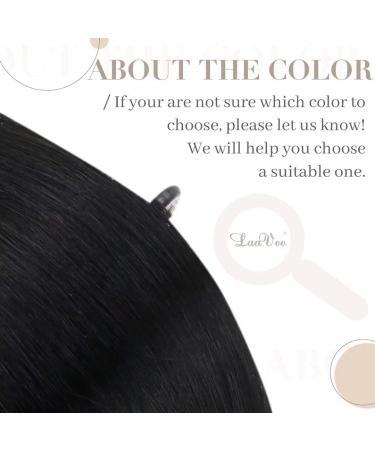 LAAVOO Bondies Keratin U Tip Extensions - Remy Human Hair 45cm Black #1 - Real Hair 1g/S 50g/50s - Buy Online on GoSupps.com