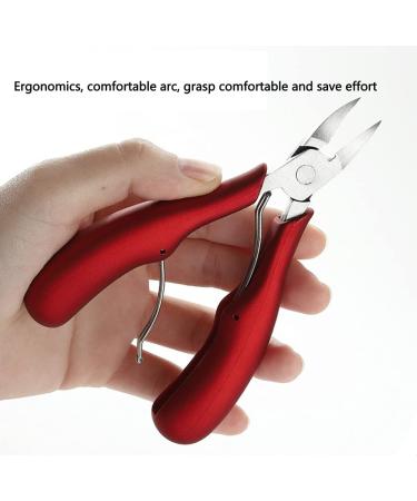 Toenail Clippers Nail Clippers Cuticle Clipper Nail Clippers for Thick Ingrown Toenails Toenail Clippers Tools with Ingrown Nail File Stainless Steel Toe Nail Clipper with Rubber Handle Red Black - Buy Online on GoSupps.com