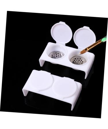 FRCOLOR Nail Art Brush Cup Acrylic Liquid Holder Soaking Bowl for Acrylic Nails Monomer Bowl with Lid Nail Dappen Dish Monomer Holder Stainless Steel Manicure Pen Washing - Buy Online on GoSupps.com