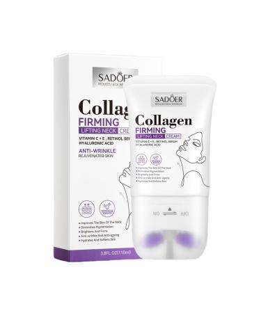 Sadoer Face & Neck Collagen Cream | Korean Firming & Lifting Neck Roller | Anti-Wrinkle Cream for Youthful Skin - Shop Now - Buy Online on GoSupps.com