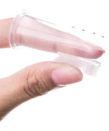 Baby Finger Toothbrush Set - Silicone & BPA-Free 6 Pieces in White Blue & Pink | Toddler Tooth Training with Storage Box - Buy Online on GoSupps.com