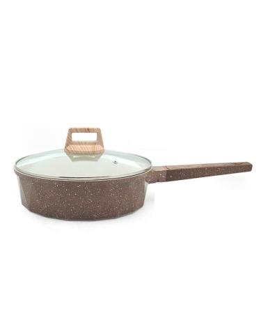 Frying Pan Stone Fried Steak Egg Non-Stick Frying Pan Pan Kitchen Gas Stove Nonstick Metal Utensil Saucepan with Lid Safe Frying Pan Home Pot Perfect for Breakfast Frying Pan () Interesting