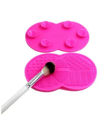Silicone Makeup Brush Cleaning Mat - Pink Brush Cleaner & Scrubber for Effortless Makeup Tool Care - Buy Online on GoSupps.com
