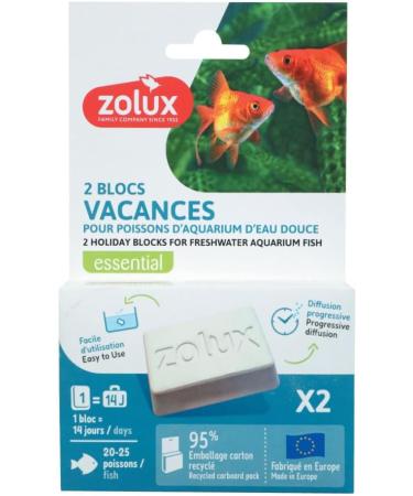 Zolux - 2 Holiday Food Blocks for 20-25 Fish 1 Block for 14 Days - Buy Online on GoSupps.com