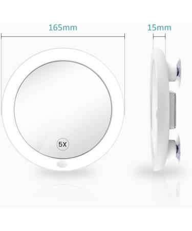 EMKE Cosmetic Mirror with Lighting - 5x - White - Buy Online on GoSupps.com